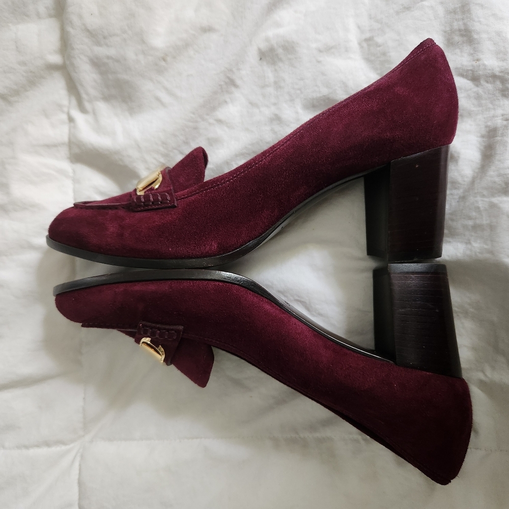 Ralph Lauren Purple Label Eline Calf-Suede Loafer Shoes Italy Sz 38 1/2 - US8 - Picture 5 of 12